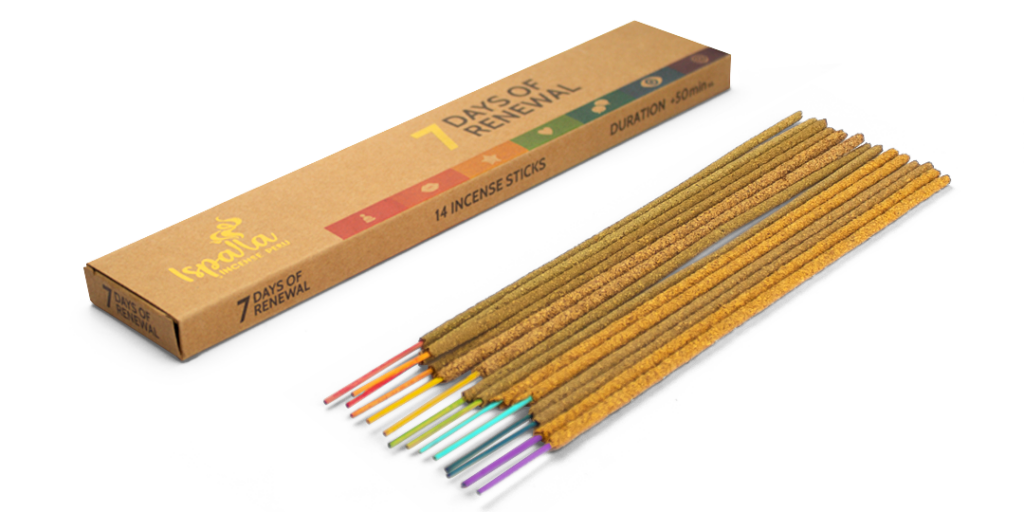 Разноцветные палочки благовония ispalla - коллекция ароматов