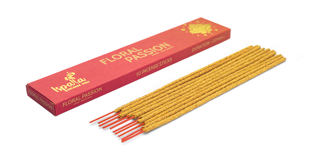 Цветочная страсть - надпись на упаковке благовоний Ispalla с палочками